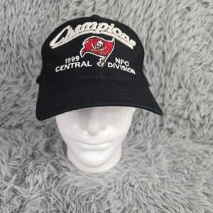 Vintage Tampa Bay Buccaneers Hat Mens OSFA Black 1999 NFC Central Champions Cap